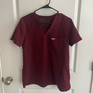 Maroon One Pocket Top